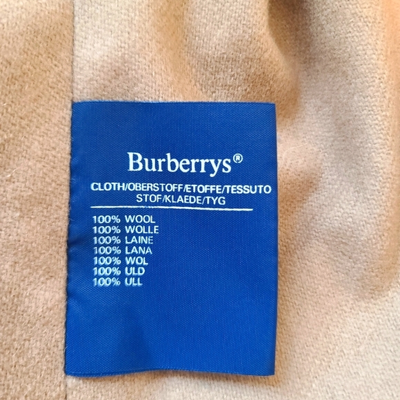 Burberry Women’s Vintage Tan Nova Check Trench Coat–Wool Lined–Size 14 XX-Long - Picture 4 of 16